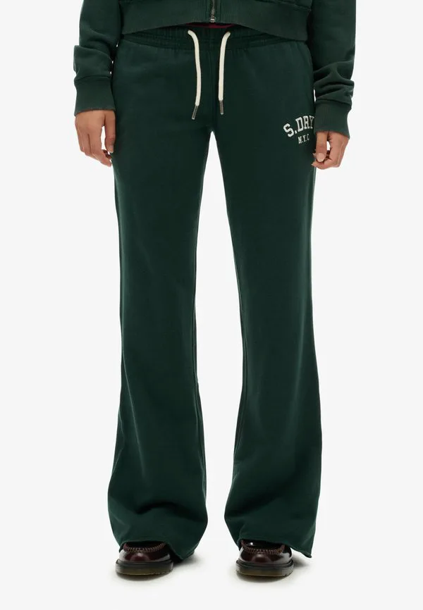 

Вышитые расклешенные спортивные штаны Superdry & Co, Enamel Green