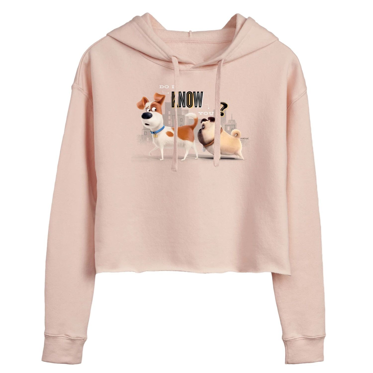 

Укороченная толстовка с рисунком Juniors' Secret Life Of Pets I Know Licensed Character, розовый