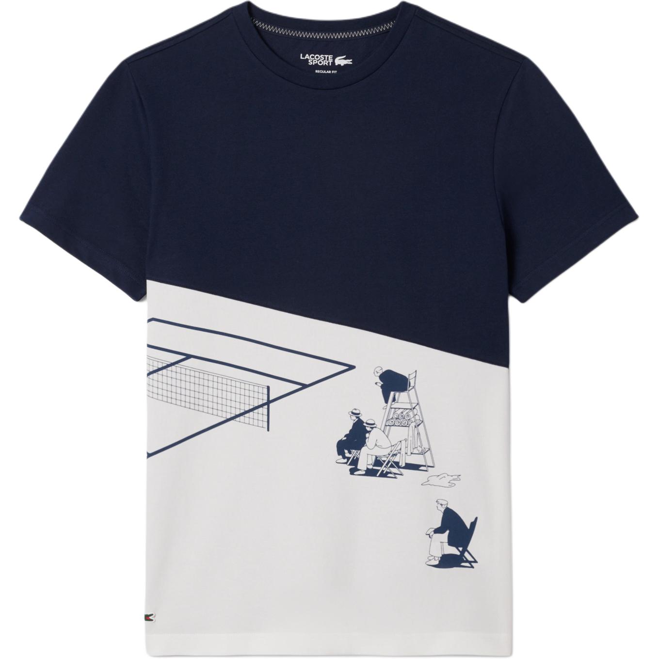 

Футболка Tennis Heritage Graphic LACOSTE, синий/белый