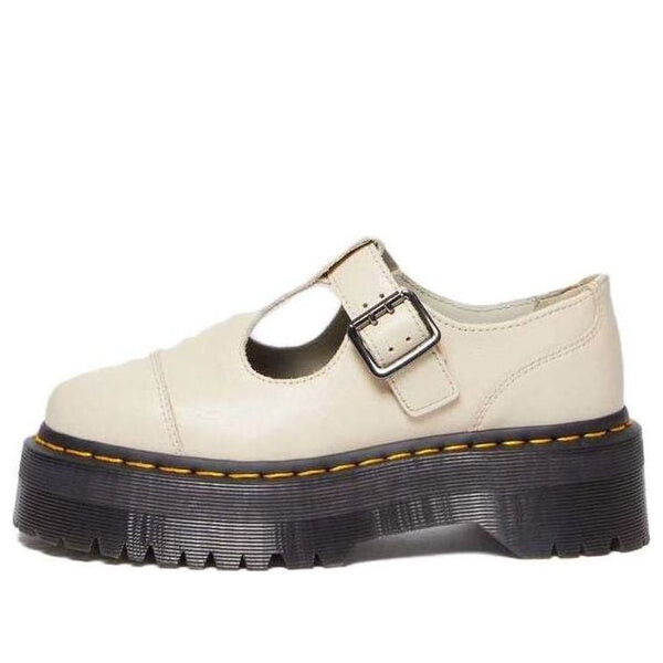 Кроссовки bethan pisa leather platform mary jane 'parchment beige' Dr. Martens, бежевый