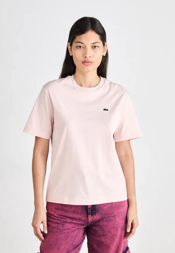 Футболка Lacoste Nidus, базовая, однотонная, цвет гнездо