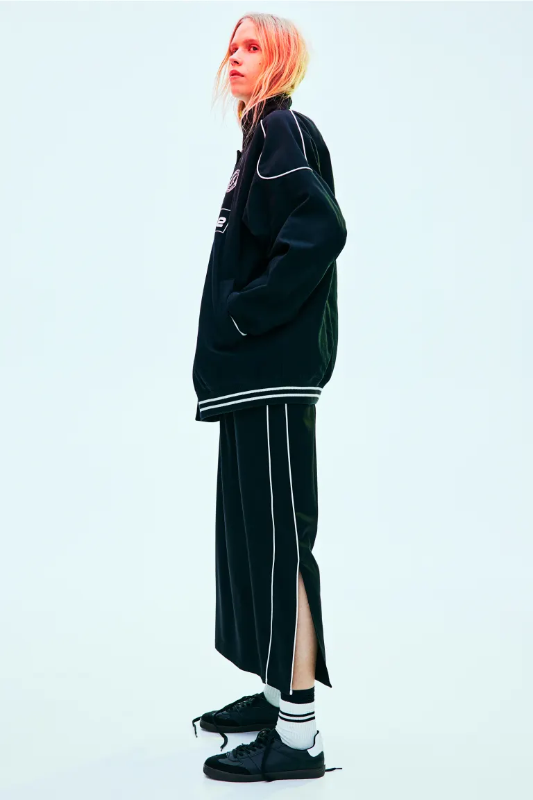 

Юбка-комбинация длины макси H&M, черный