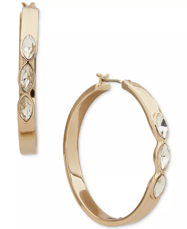 

Серьги-Кольца с кристаллами маркиза Dkny, white