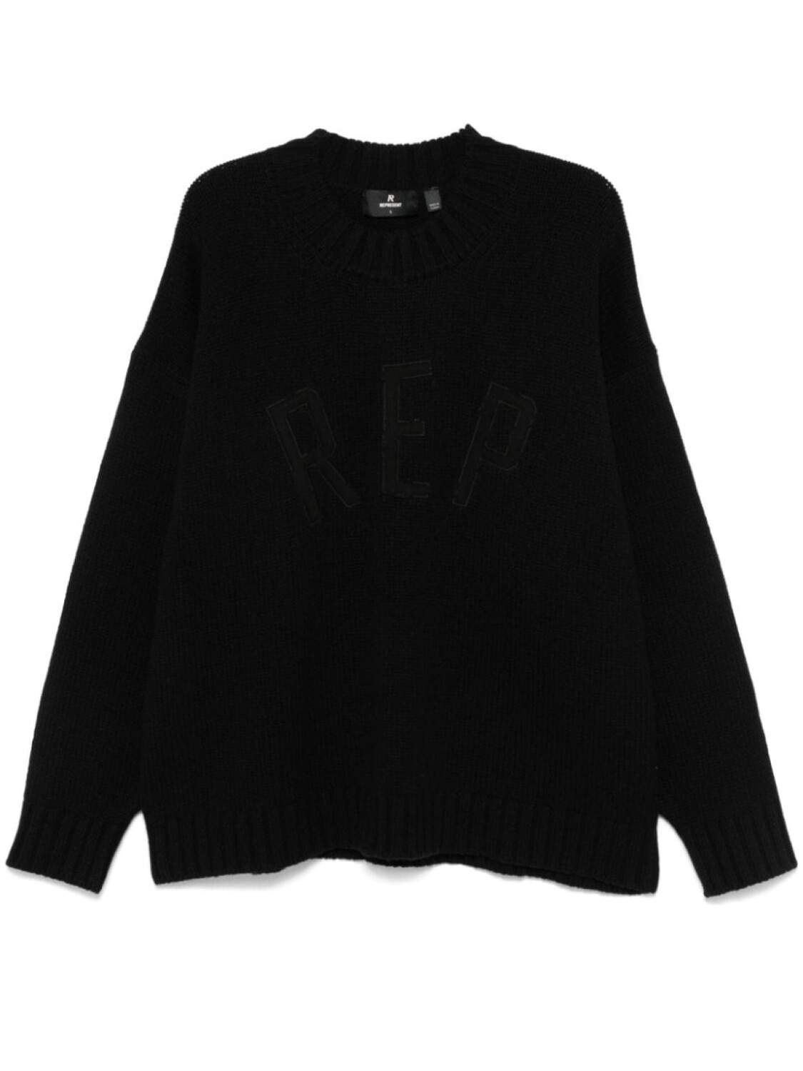 

Представляем свитер с аппликацией из репса Represent, черный