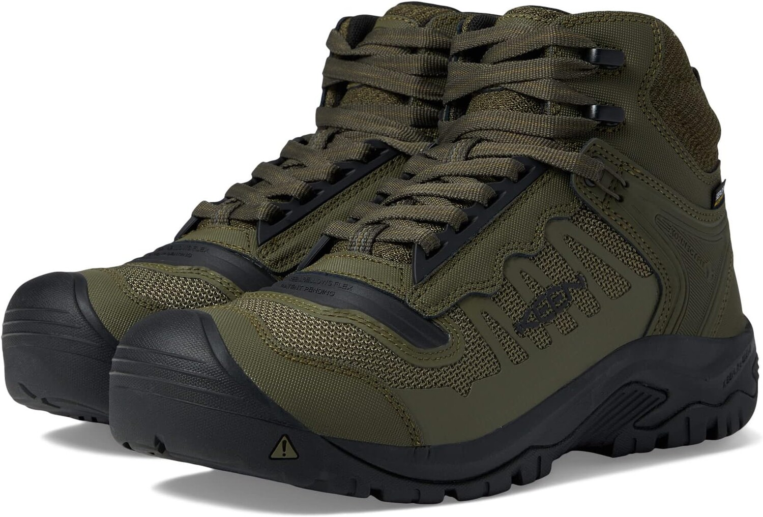 

Рабочая обувь с мягким носком Reno Mid KBF WP Soft Toe KEEN Utility, цвет Dark Olive/Black