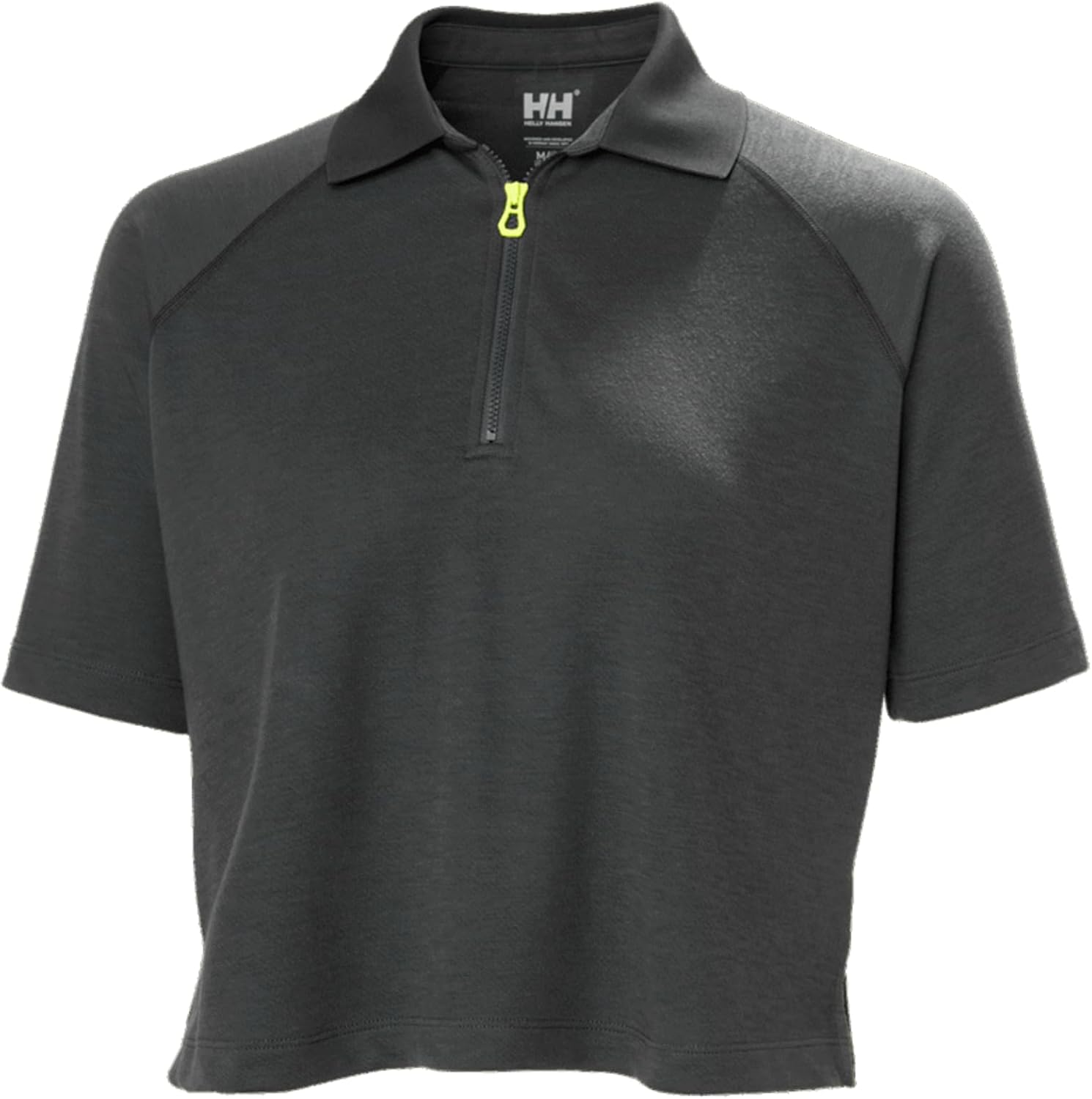 

Helly-Hansen Inshore Zip Crop Polo - женская легкая спортивная одежда для высокой производительности, стильная влагоотводящая поло Helly Hansen, 980 Ebony