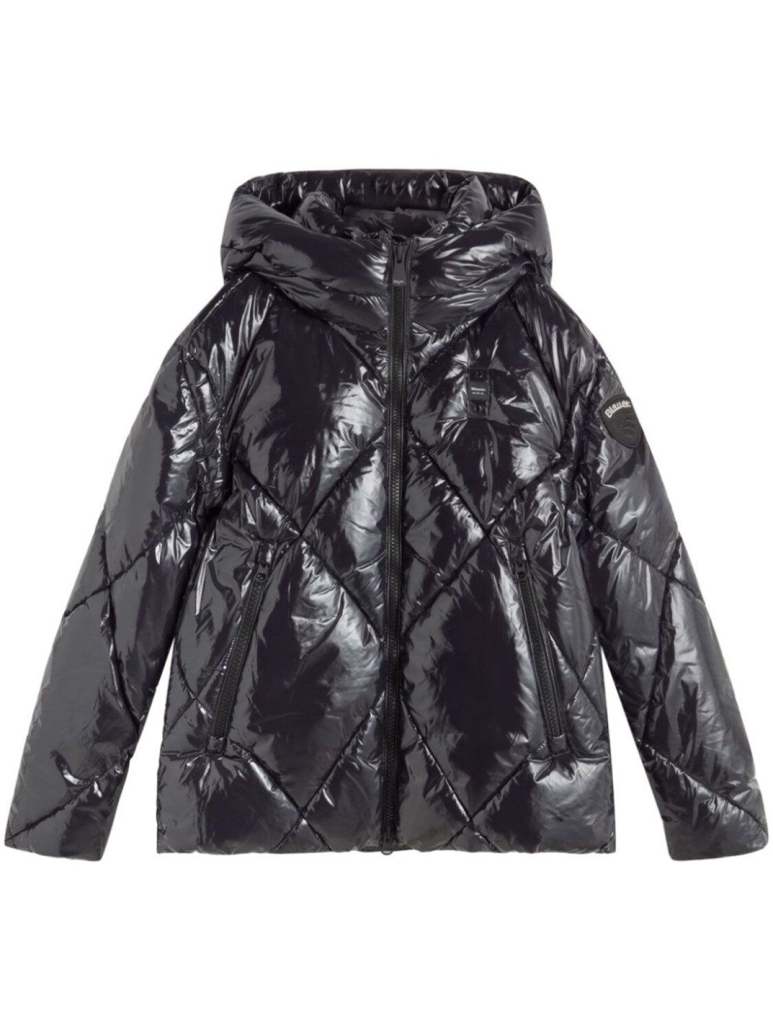 

Стеганое худи Blauer, черный