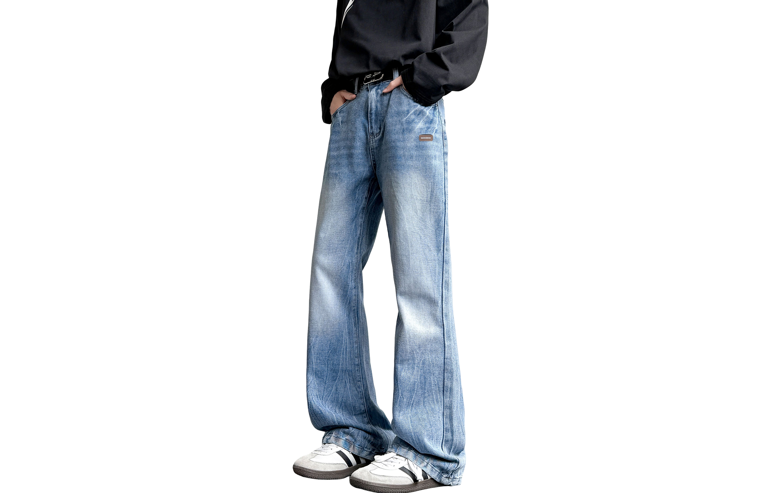 

Джинсы Unisex Moderate Straight Fit WARRIOR, светло-синий[free diy badge]