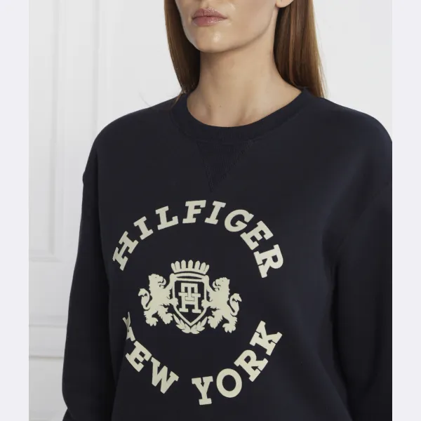 Толстовка стандартного кроя из флока Mdn reg Varsity Tommy Hilfiger, синий — фото 3