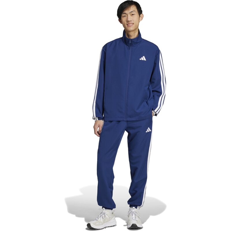 Спортивный костюм, базовый, тканый, с тремя полосками Adidas, цвет dkblue — фото 4
