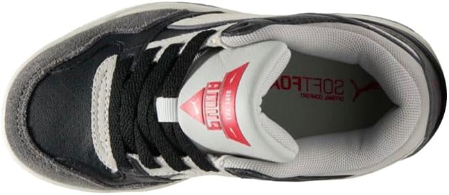 Кроссовки PUMA для детей и подростков Rebound Layup (маленький ребенок), черный/красный/серый/темно-серый — фото 4