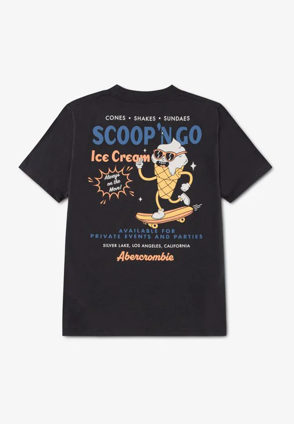 Футболка с принтом scoop 'no go tee' Abercrombie & Fitch, Phantom — фото 2