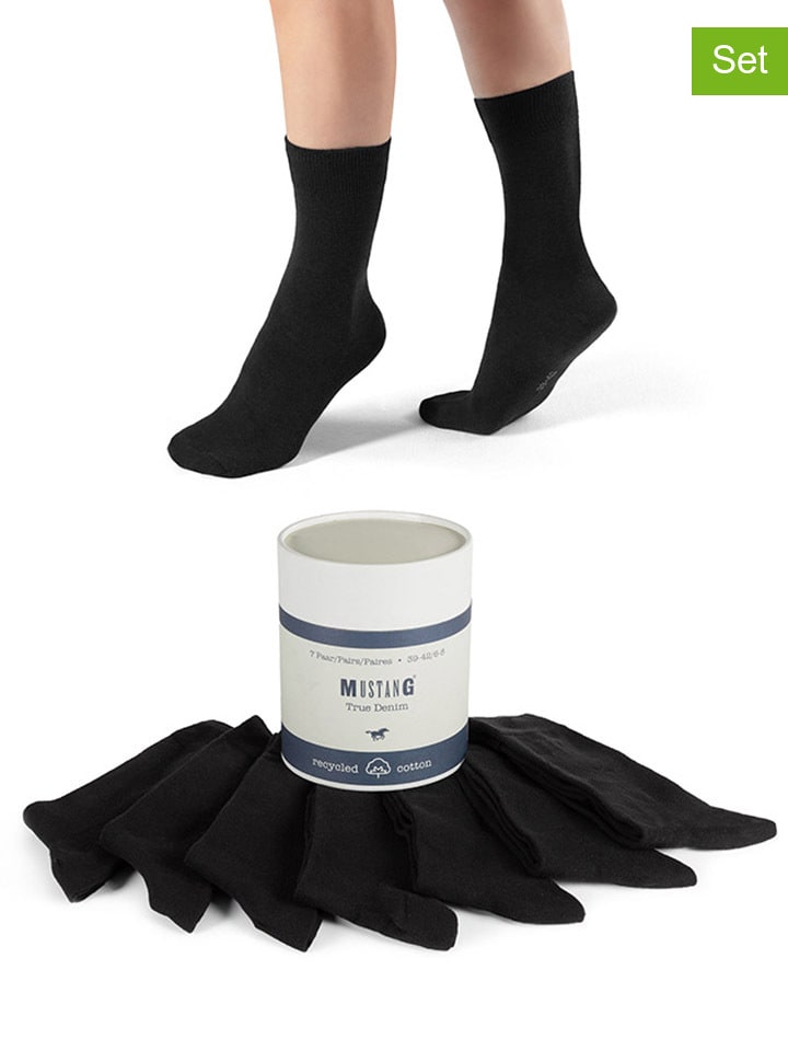 

Mustang Набор из 7 пар: черные носки