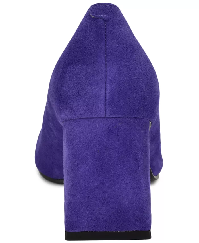 Женские туфли-лодочки Monda на сужающемся каблуке-блоке Nine West, синий — фото 3