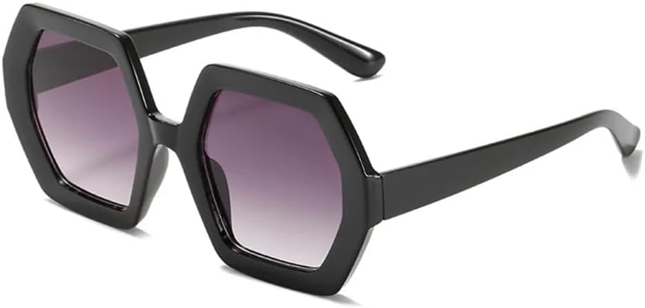 

Солнцезащитные очки с фиолетовым градиентом для женщин, винтажные, большие, модные цветные очки для мужчин, для улицы, с защитой от УФ-излучения UV400 TYUVIVO, Black Black