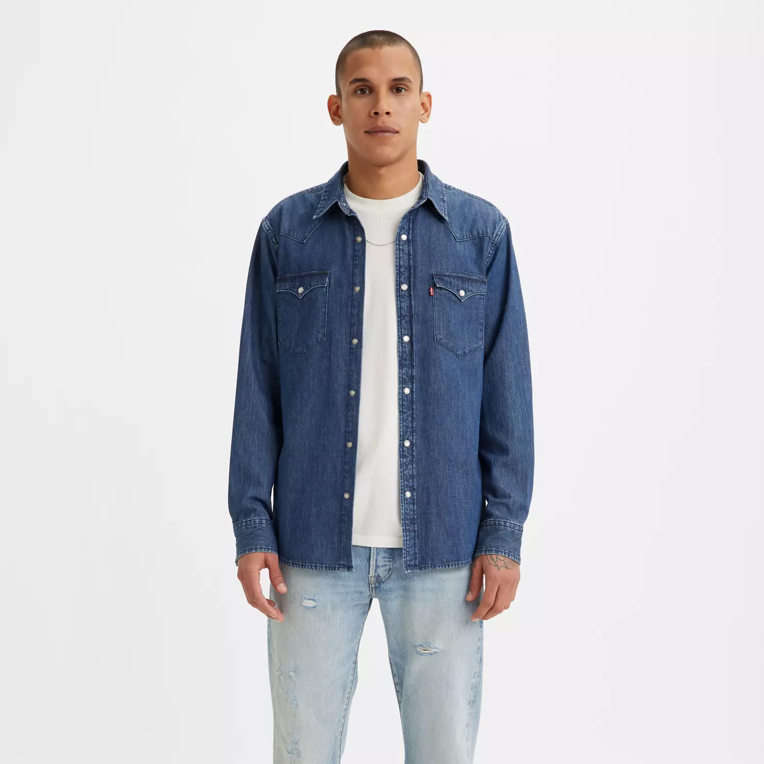 

Классическая рубашка стандартного кроя в стиле вестерн Levi's, цвет Laurel Dark Wash - Dark Wash