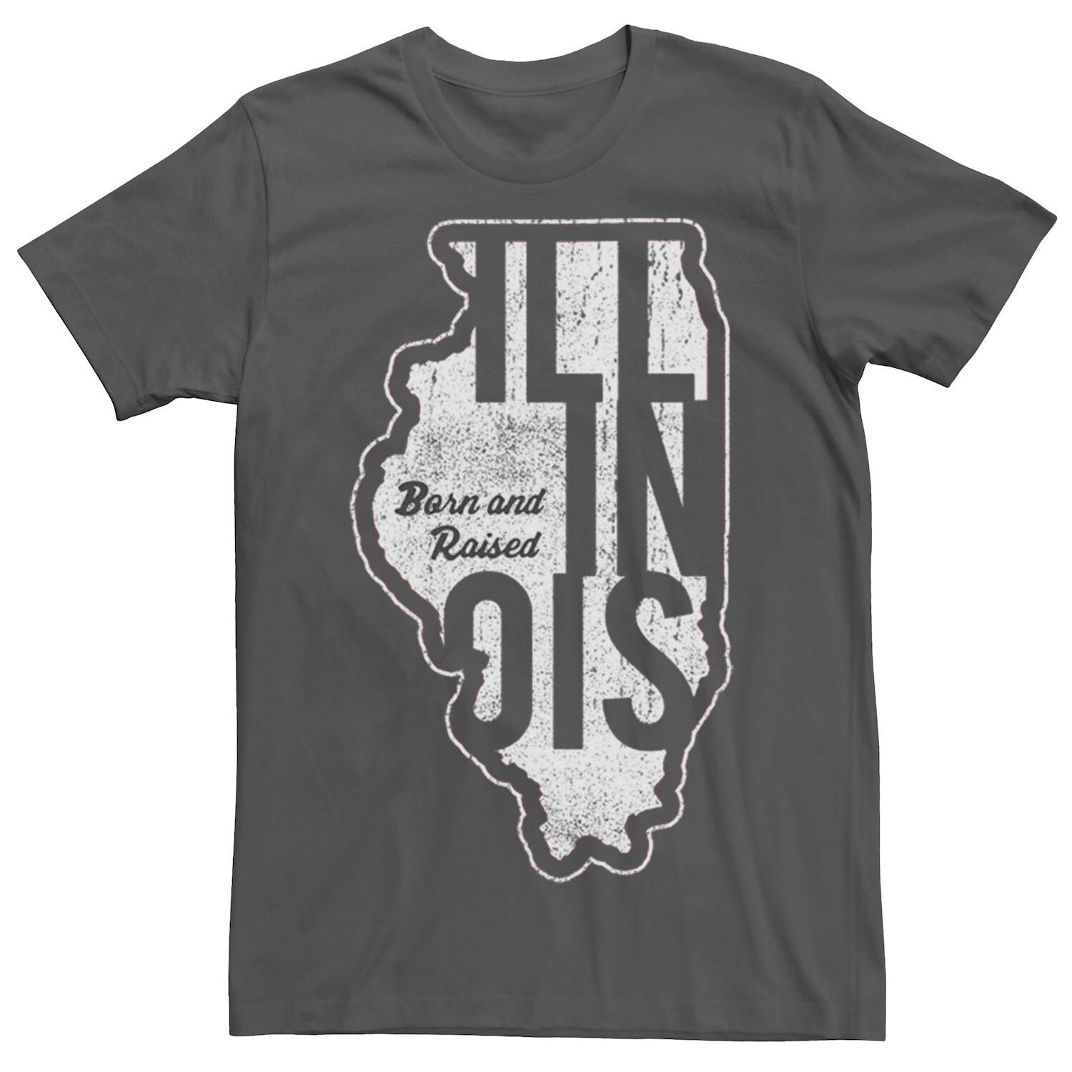 

Мужская футболка с рисунком Illinois Born And Raising State Licensed Character