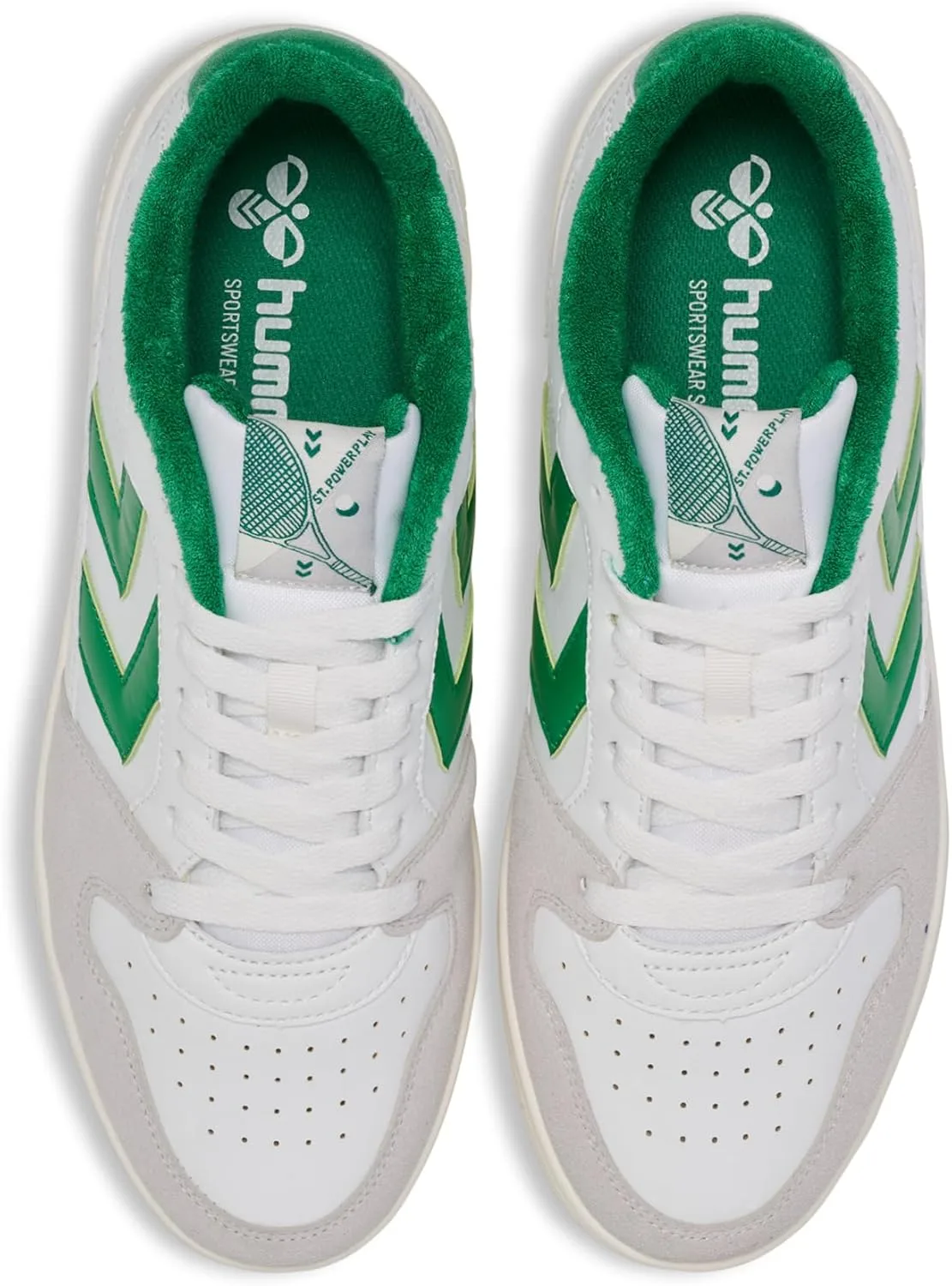 Кроссовки Hummel St. Power для взрослых со шнурками, белый/зеленый — фото 3