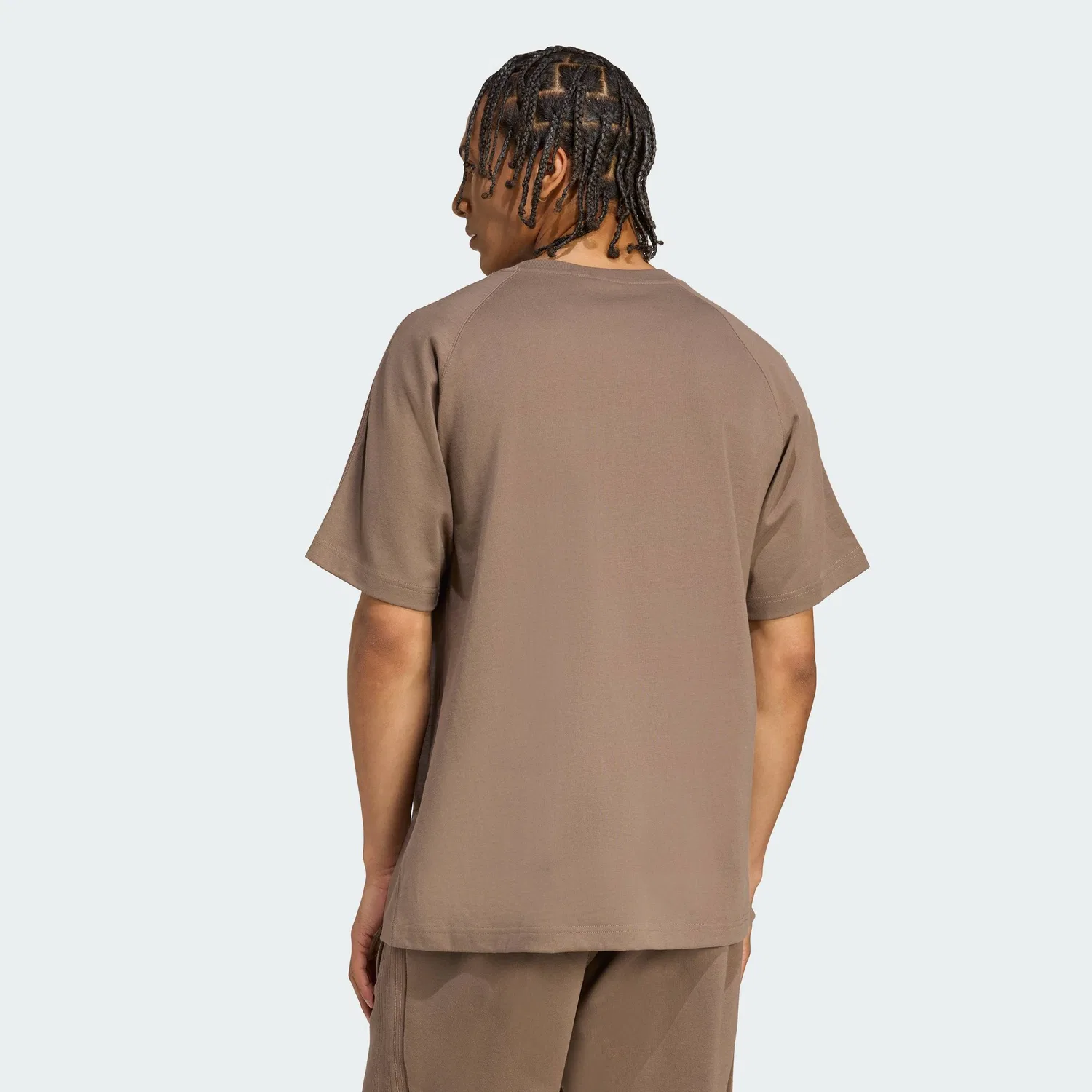 Футболка, хлопок, Premium Essentials Tee Adidas, коричневый — фото 2