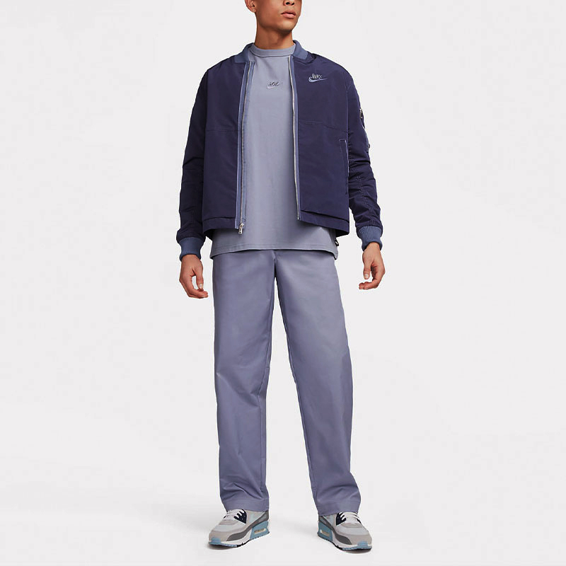 Вязаные спортивные штаны мужские серый шиферно-синий Nike — фото 4