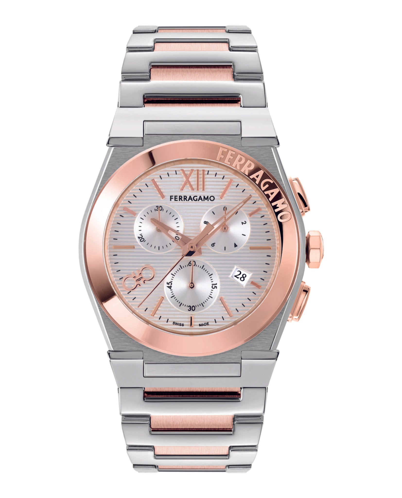 

Часы Vega Chrono Salvatore Ferragamo, цвет two tone/two tone/white