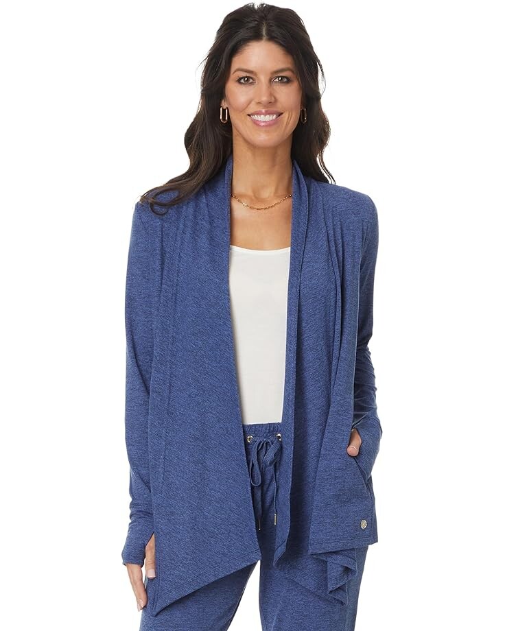 

Свитер Lilly Pulitzer Nevia Upf 50+ Wrap, цвет Heathered Med Blue X Noir