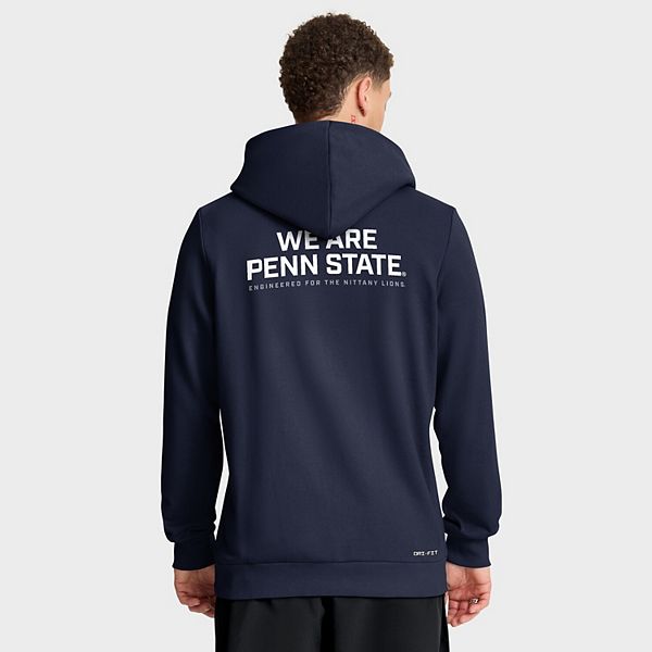 Мужская синяя толстовка с молнией Penn State Nittany Lions 2025 Sideline Standard Issue Dri-FIT Nike — фото 3