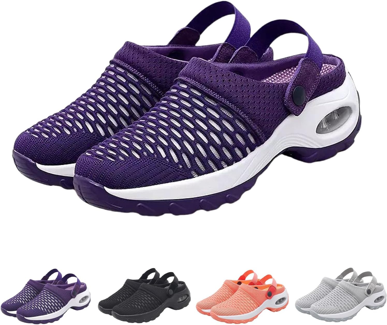 

Мужские ортопедические летние сандалии - дышащая сетка, поддержка свода стопы, толстая подошва, удобные для надевания, нескользящие легкие тапочки для дома и улицы Generic, фиолетовый