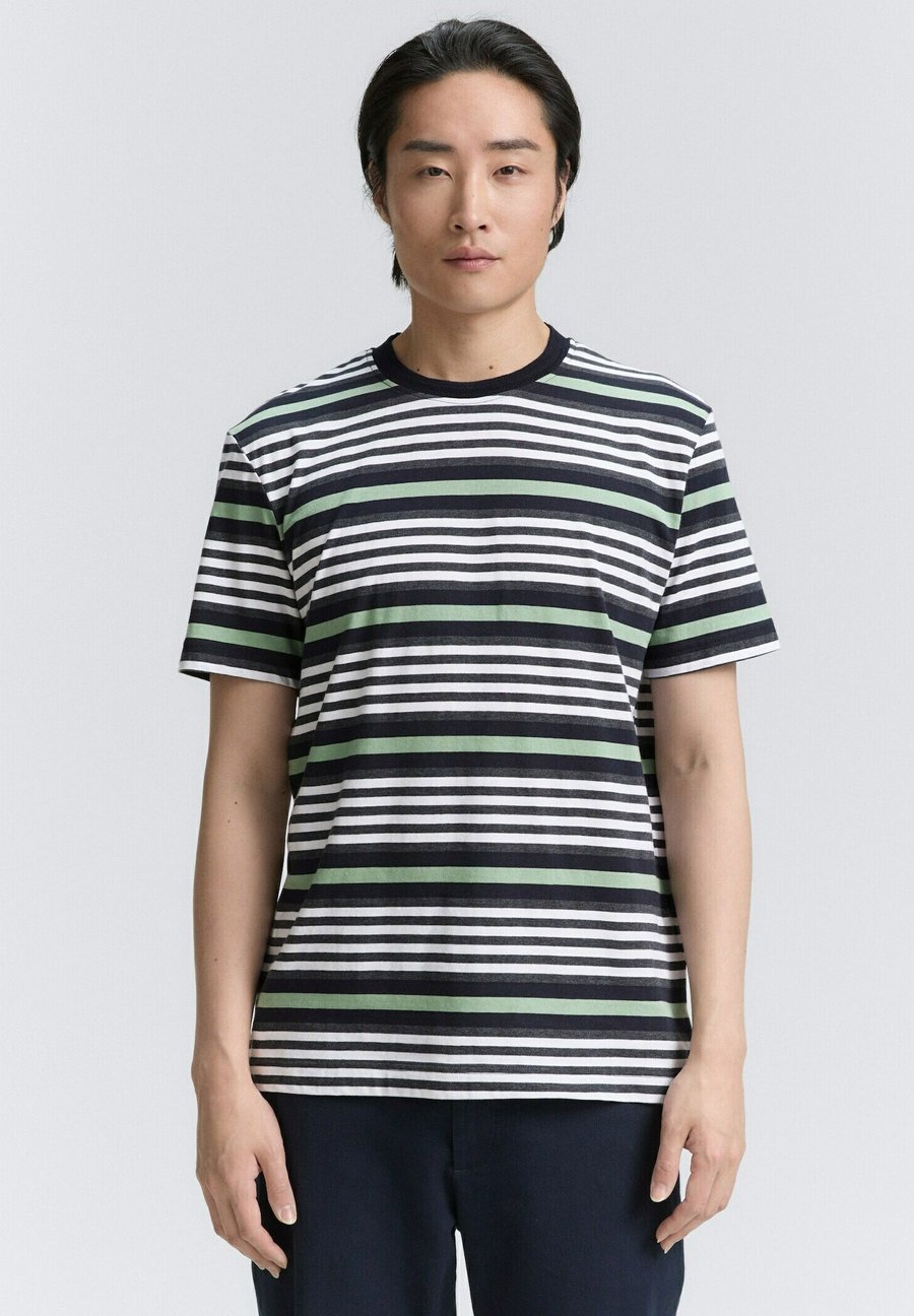 

Футболка TOM TAILOR MIT STREIFENMUSTER, Navy Multicolor Melange Stripe/Dark Blue, Синий, Футболка TOM TAILOR MIT STREIFENMUSTER, Navy Multicolor Melange Stripe/Dark Blue