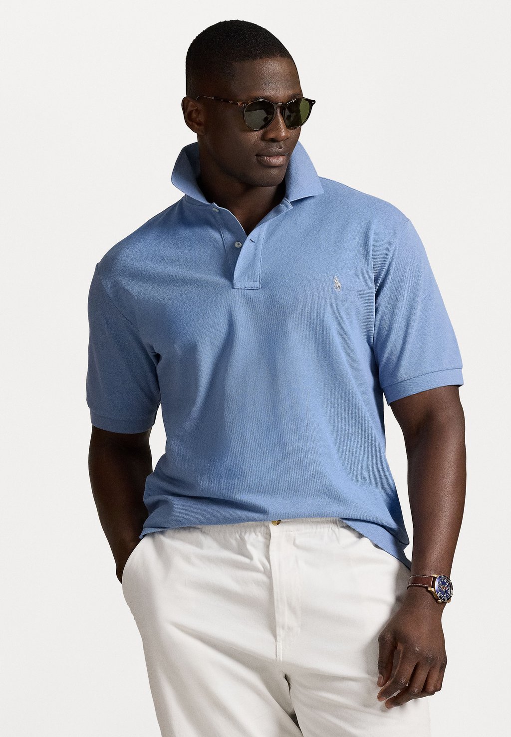 

Рубашка поло THE ICONIC MESH POLO SHIRT Polo Ralph Lauren Big & Tall, синий