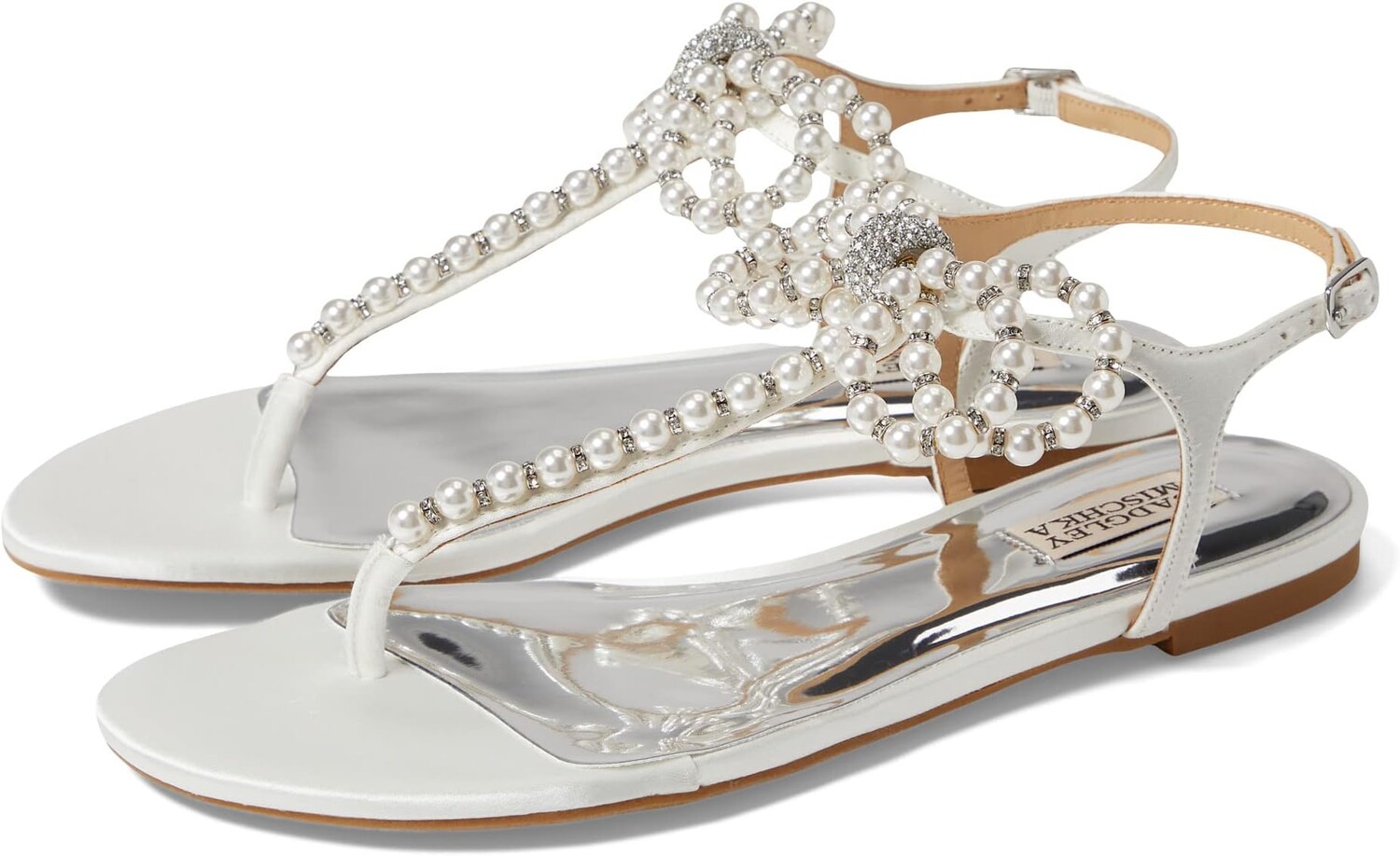 

Сандалии на плоской подошве Fayth Badgley Mischka, цвет Soft White