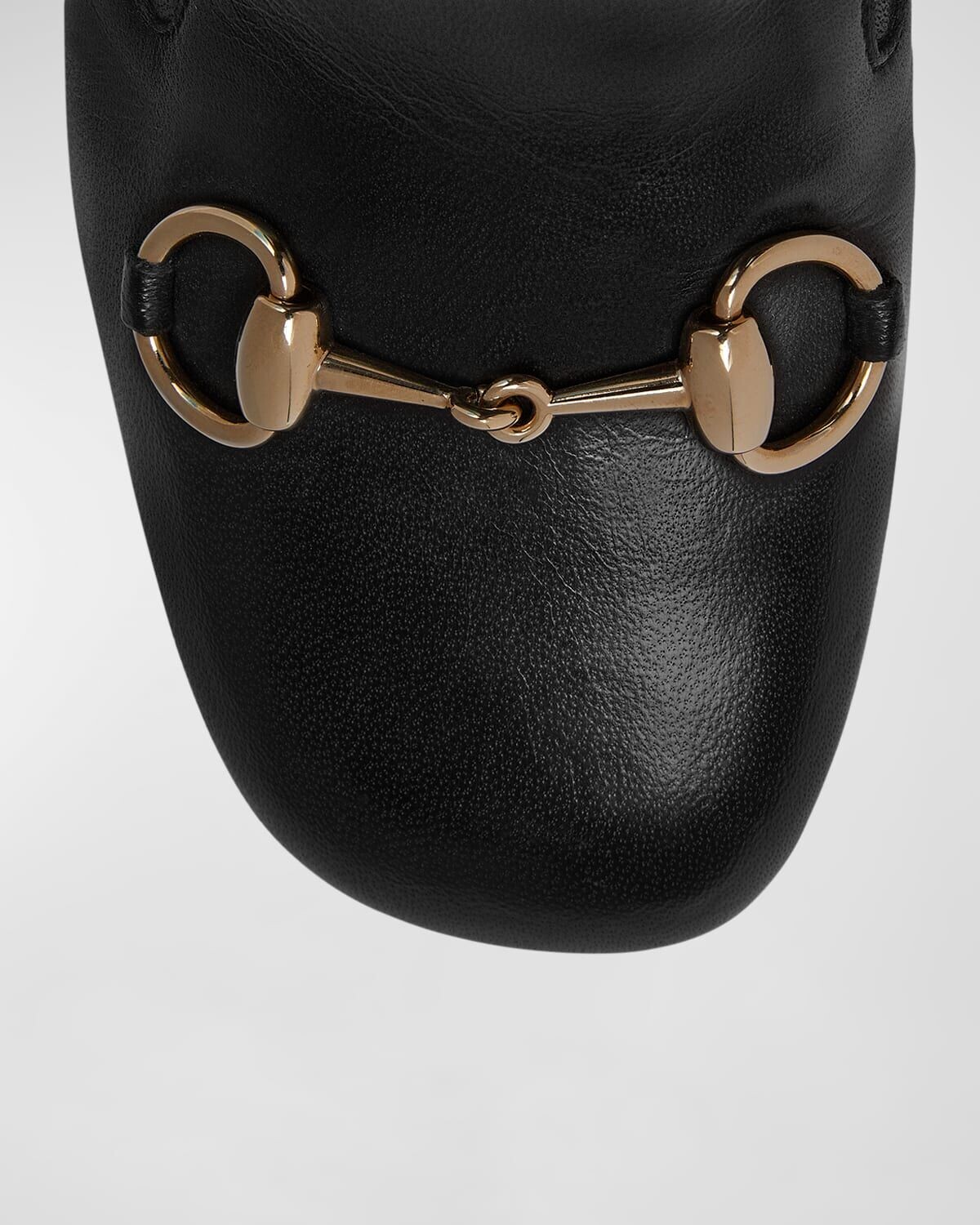 Женские кожаные лоферы Gucci, черный — фото 4