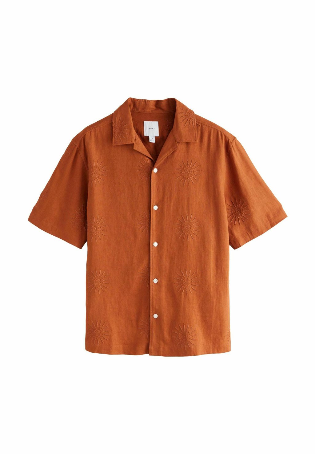 

Рубашка REGULAR FIT-SUN EMBROIDERED SHORT SLEEVE Next, оранжевый