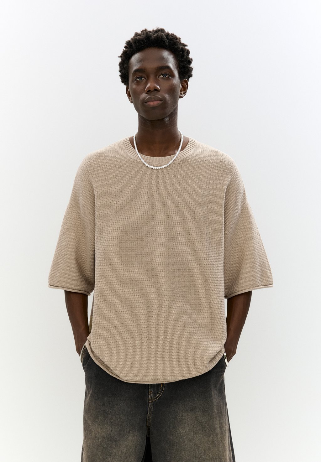 

Базовая футболка PULL&BEAR, охра