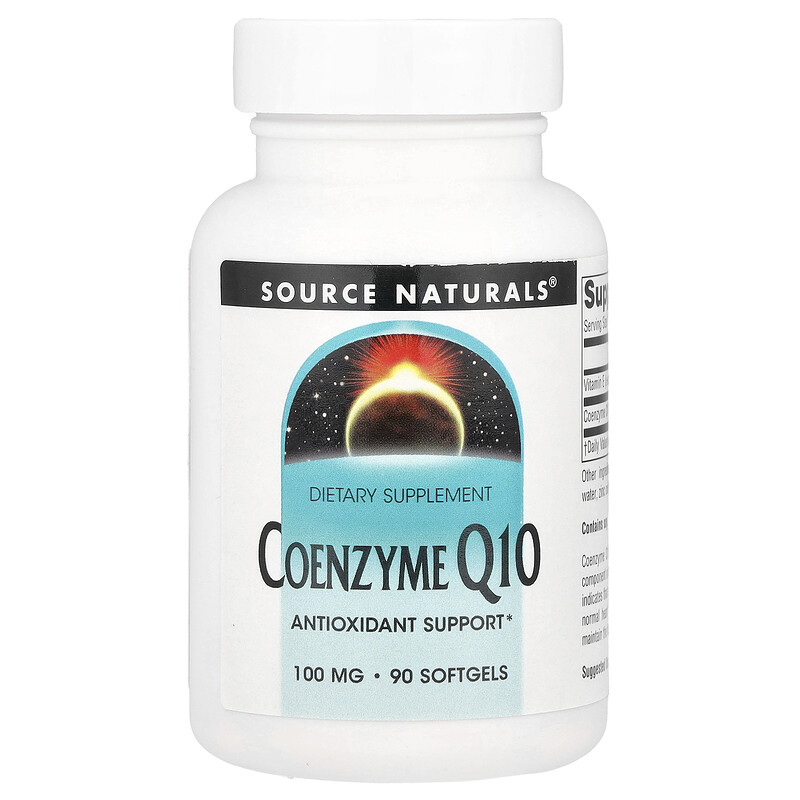 

Source Naturals, Коэнзим Q10, 100 мг, 90 мягких таблеток
