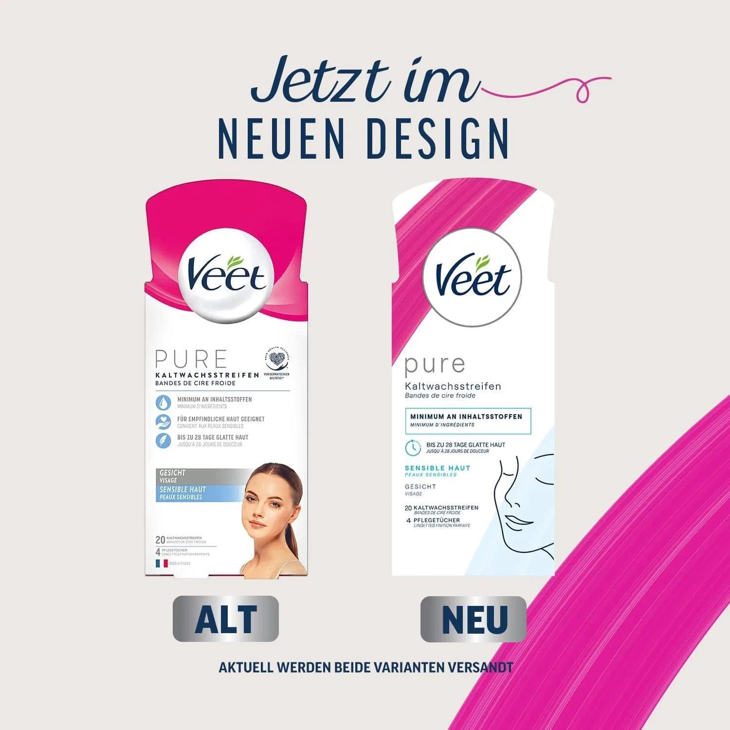 Крем для лица Reckitt — Холодные восковые полоски Pure для лица от Veet — фото 3