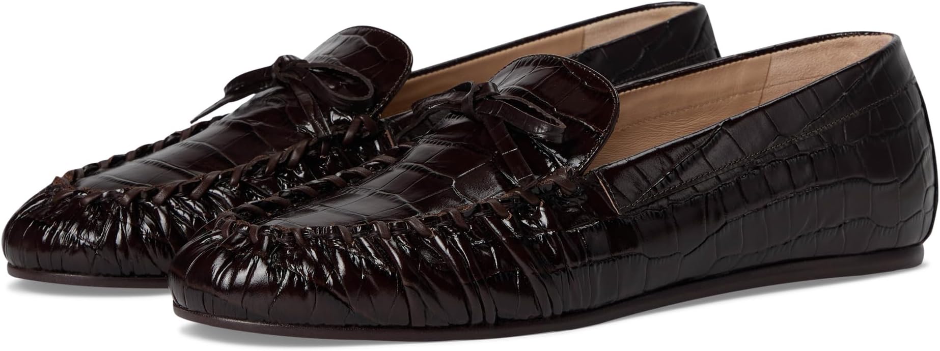 Лоферы Stuart Weitzman Britt Bow Loafer, цвет Walnut
