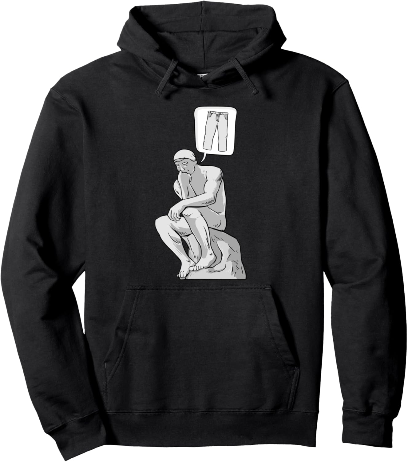 

Толстовка с капюшоном в виде статуи мыслителя для студентов-философов Interesting Philosophical Clothes, черный