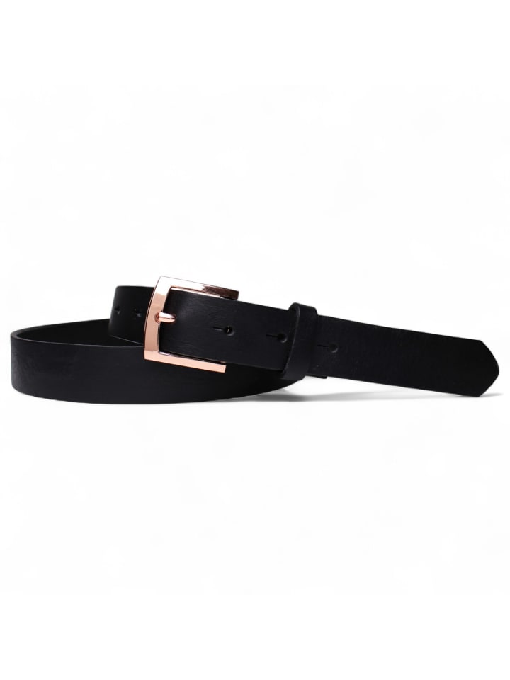 

Женский кожаный ремень, золото, черный FRONHOFER