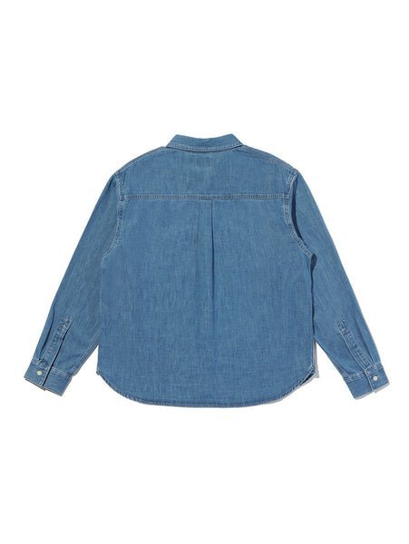 Рубашка в стиле милитари из денима BLUETAB Levi's, Medium Indigo - Flat Finish — фото 4