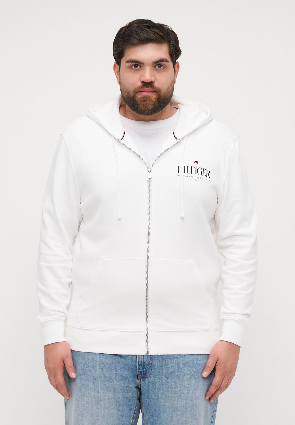 

Толстовка на молнии STACKED HOODED ZIP Tommy Hilfiger, белый