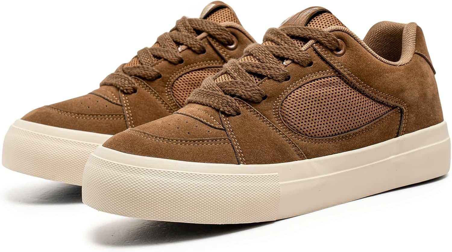 

Мужские кроссовки Netehadi из замши с вырезами, на платформе, шнуровкой, повседневные, низкие, дышащие, легкие, для ходьбы, тенниса и скейтбординга, коричневый