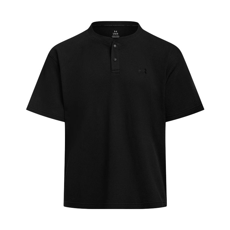 

Under Armour Футболка Waffle Henley мужская black, Черный, Under Armour Футболка Waffle Henley мужская black