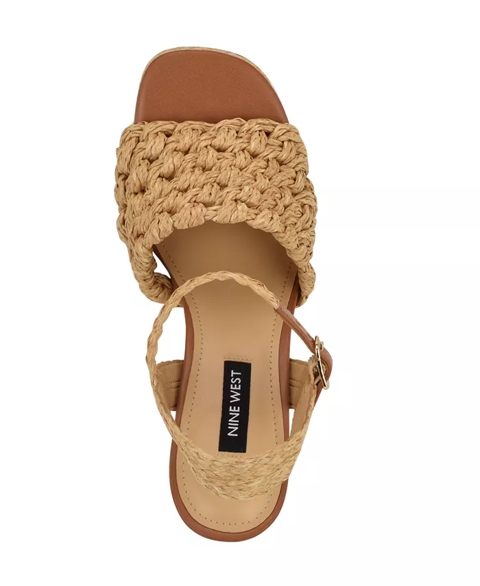 Женские сандалии Vadyn на платформе с квадратным каблуком Nine West, белый — фото 4