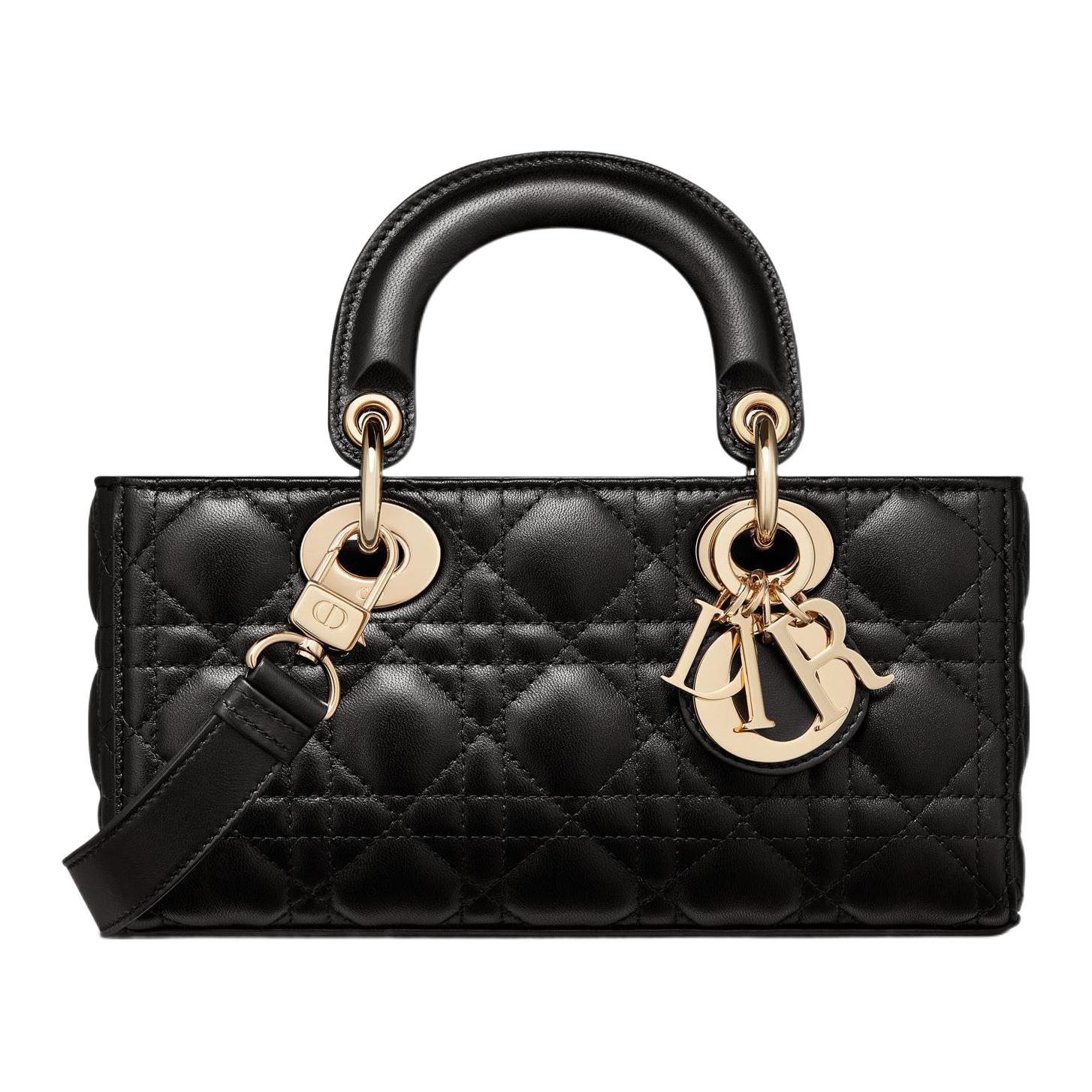 

Леди Диор Джой из ягненка, сумка Lady Dior, через плечо, кроссбоди, женская черная Trumpets