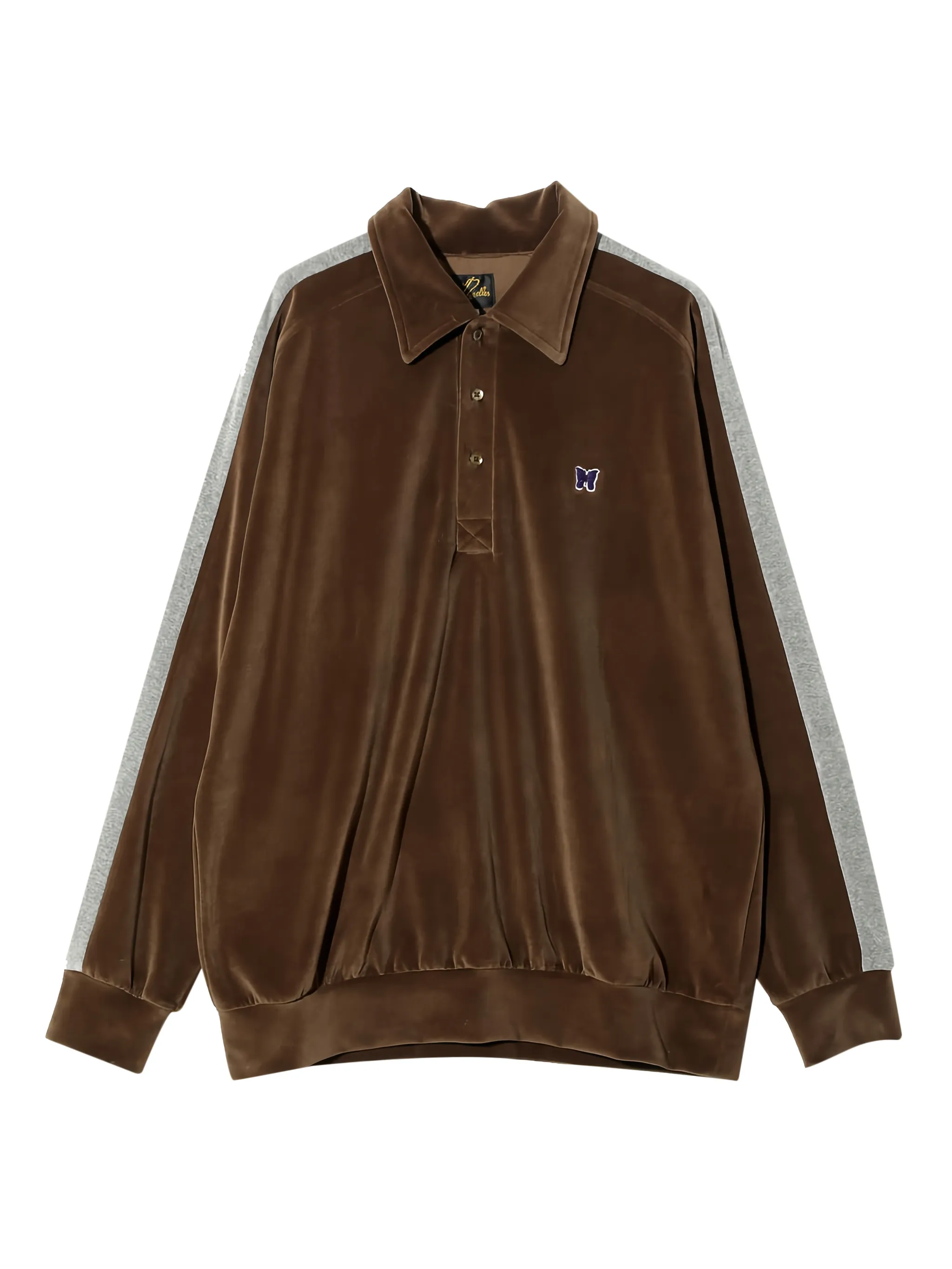 

Рубашка поло в боковую полоску Needles, коричневый