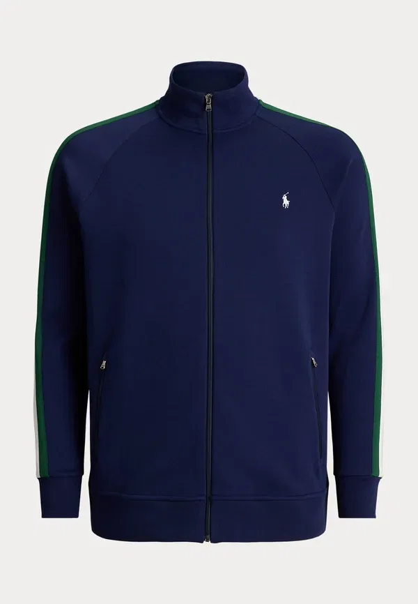 Толстовка с молнией Double Knit Track Jacket Polo Ralph Lauren Big & Tall, цвет ньюпорт-нави — фото 4