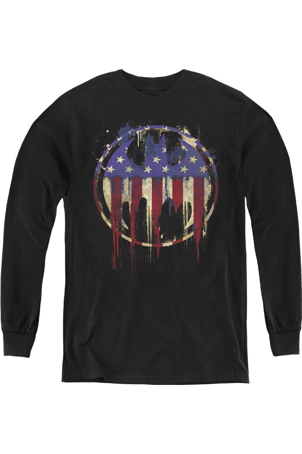 

Футболка с длинным рукавом "Сигнал Бэтмена" для молодежи Gildan, черный