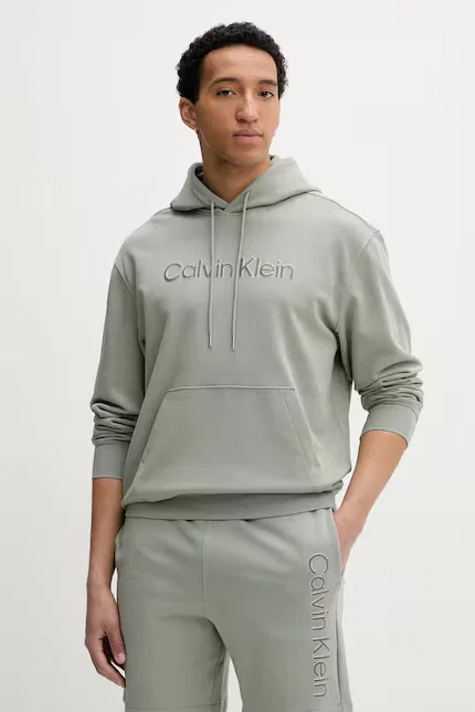 Худи свободный крой Calvin Klein, зеленый