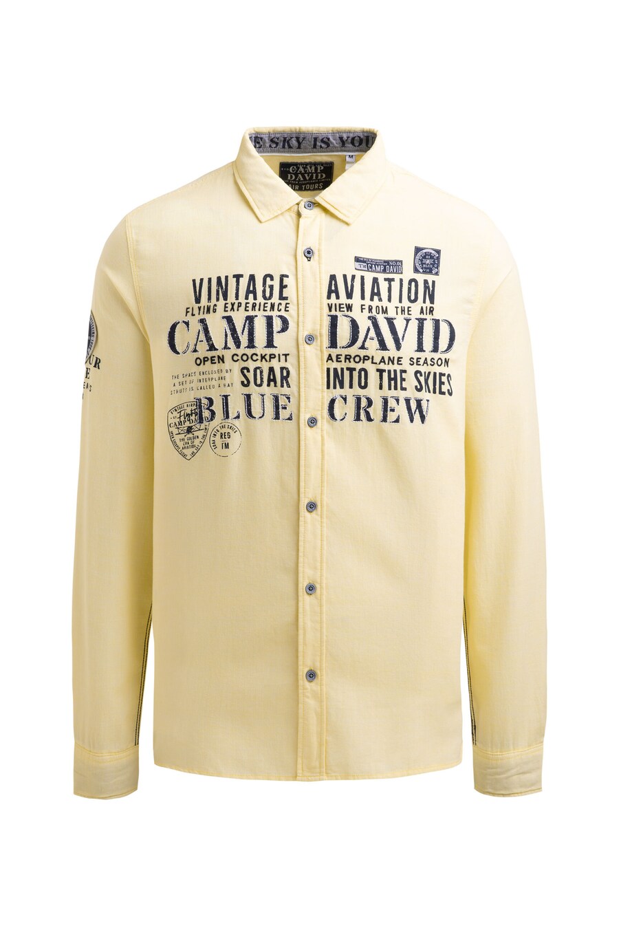 

Рубашка на пуговицах классического кроя CAMP DAVID, Yellow